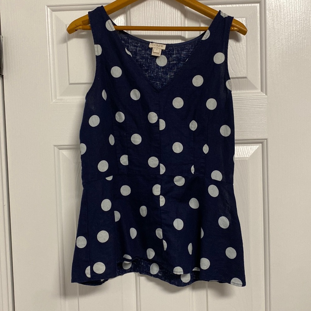 J Crew sleeveless peplum top